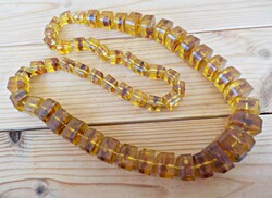 Large cast amber necklace