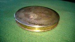 Star-decorated copper powder with mirror - beautiful old item, women's bag accessory