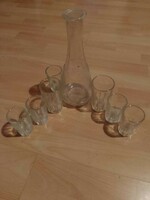 Kádár coat of arms marked glass bottles drinks set