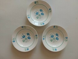 Old kp granite deep plate blue flower pattern plate 3 pcs