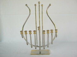Hanukia menorah 9-branch metal candle holder