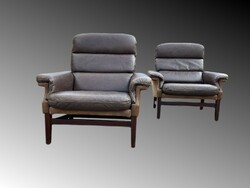 Retro Danish leather armchair genuine leather armchair