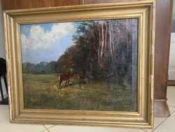 Unknown painter: grazing deer
