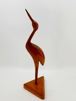 Wooden crane, egret, 30 cm