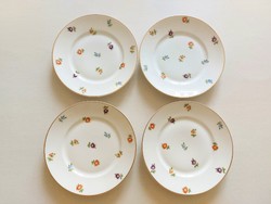 Régi 4 db Rosenthal Selb Bavaria porcelán virágos kis tányér