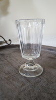 Old octagonal thick-walled glass cup, goblet