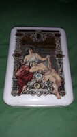 Very nice antique scene metal plate hartmann dermaplast bandage German gift box as shown in the pictures