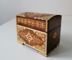 Inlaid wooden jewelry box, chest