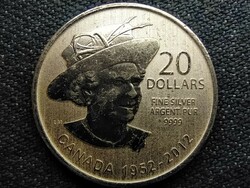 Canada Diamond Jubilee .999 Silver $20 2012 satin finish (id69419)