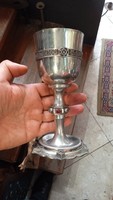 Kiddus silver-plated goblet, 18 cm high, antique beauty.