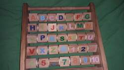 MINŐSÉGI szorobán fa állványos betű szám kép olvasás számolás elősegítő oktató játék a képek szerint