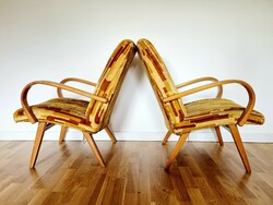 Pair of retro design armchairs and armchairs