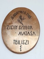 Zichy Mihály szobor avatása Tbiliszi, alkotó: Kiss Sándor