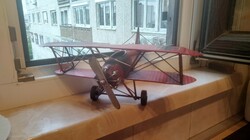 Vintage RETRO katonai repülőgép makett – kézi fémmunka