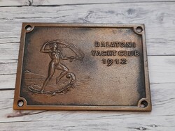 Balatoni yacht club 1912 plakett