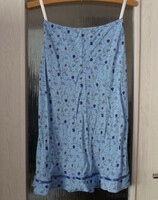 Women's summer skirt 1.: Blue, floral (essentials)