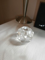 Csiszolt kristály üveg gyertyatartó