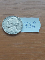 USA 5 cents 1983 p, jefferson 736.