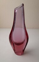 Vintage Czech blown glass vase by Miloslav Klinger