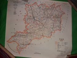 1957. Old police county map after the administrative transformations of iron county according to the pictures