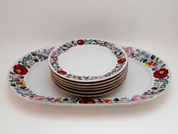 Kalocsai porcelain cake set
