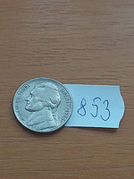 USA 5 cents 1988 p, jefferson 853.