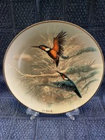 Porcelain kingfisher wall plate marked Rosenthal
