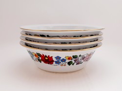 Kalocsai porcelain goulash plate, 4 pieces in one