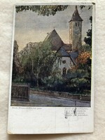 Antique, old postcard - 1919 -6.