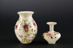 Zsolnay porcelain butterfly vases, 2 pieces.