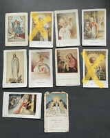 Collectable images of saints in old Catholic prayer books, prayer sheets from the 1940s