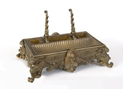 Empire style gilded bronze desk set