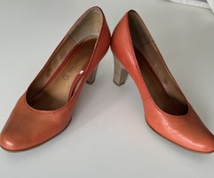 TAMARIS bőr cipő 38-as, korall színű