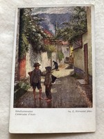 Antique, old postcard - 1918 -6.