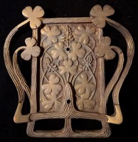 Dt/277 – antique art nouveau metal / copper casting decorative element