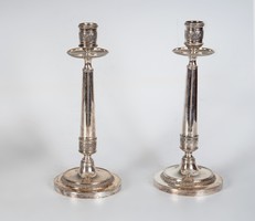 Silver candlestick in pairs