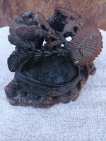 Antique Chinese back 1862 .J. Carved brush washer