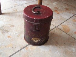 Very old tin sugar box