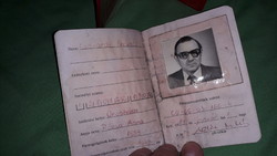 1989. Ferenc Udvardi mszmp red party membership book + red artificial leather ID card case according to the pictures