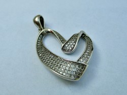 Wonderful heart silver pendant