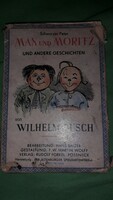 Antik WILHELM BUSCH - MAX és MÓRIC fekete Péter játékkártya ritkaság a képek szerint