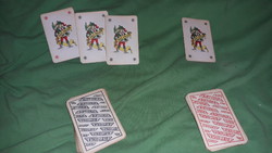 Old Hungarian card factory double deck French rummy card 107 cards according to the pictures