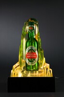 Stella artois advertising lamp, illuminated beer bottle decor, for pubs, bars, etc...