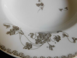 Oblatt julia porcelain deep plates with Art Nouveau violet pattern - 3 pieces