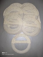 Papír régiség papír körkerület felosztó szögmérő 47 darab darabár