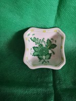Antique Herend, ring holder bowl with green Appony pattern