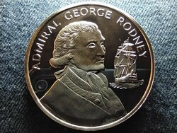 Jamaica Admiral George Rodney .925 Silver $ 10 1977 fm pp (id61619)