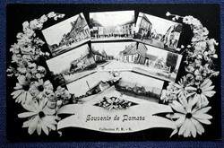 Domats - antique French city photo postcard, mosaic sheet
