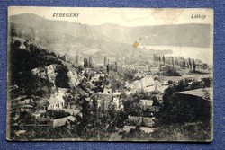 Zebegény's skyline photo postcard ~192? Published by Sándor Fuchs, poor man