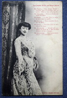 Antik  fotó képeslap - hölgy